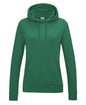 Women's cut hoodie 280g - Heart &amp; back placement - Green blue color chart