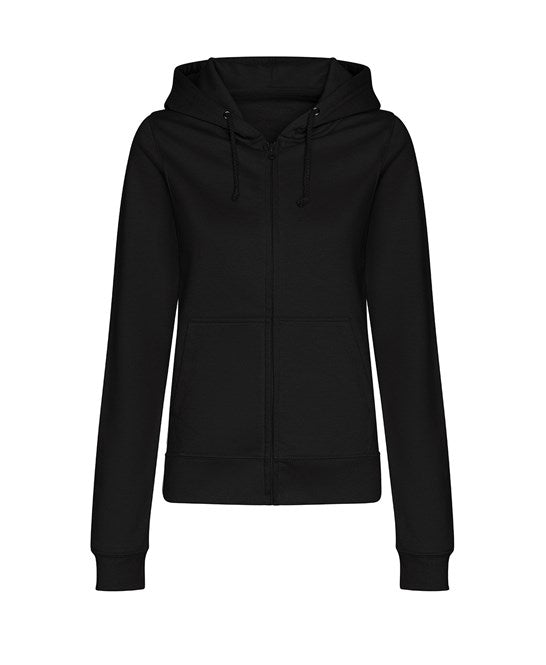 Veste zippée sweat à capuche 280g coupe féminine - Emplacement coeur & dos - Nuancier couleur vert bleu