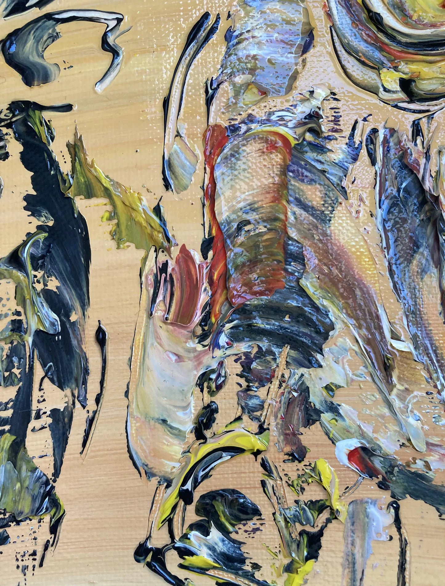 Détail étrier, peinture camargue.