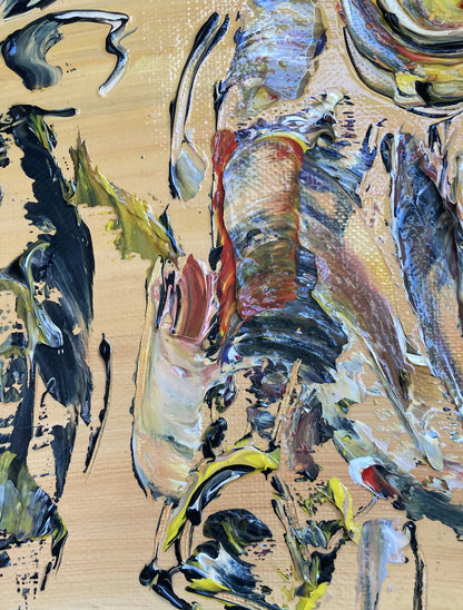 Détail étrier, peinture camargue.