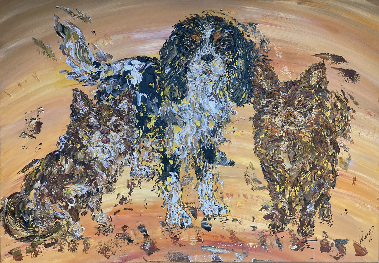 Bestellen Aufbäumender Reiter - Bild auf Leinwand 55x46 cm