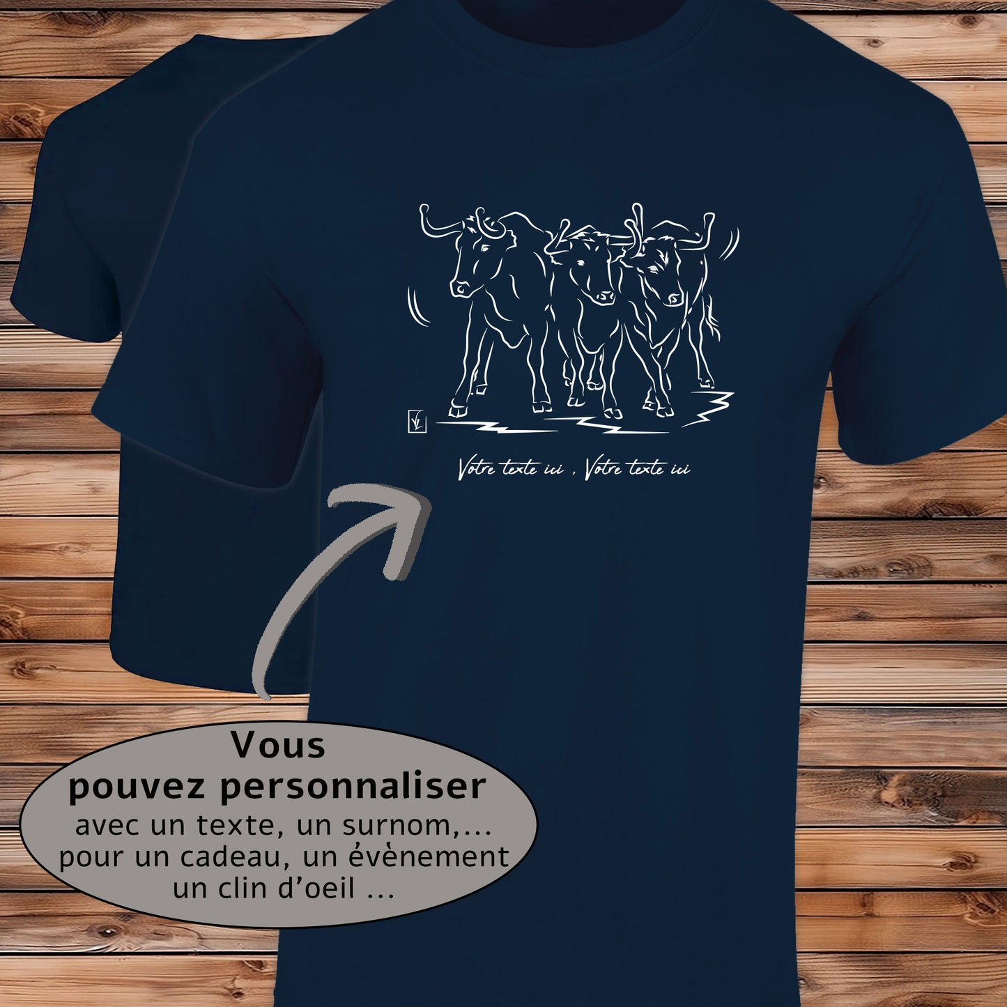 TShirt Stiere drei Kühe