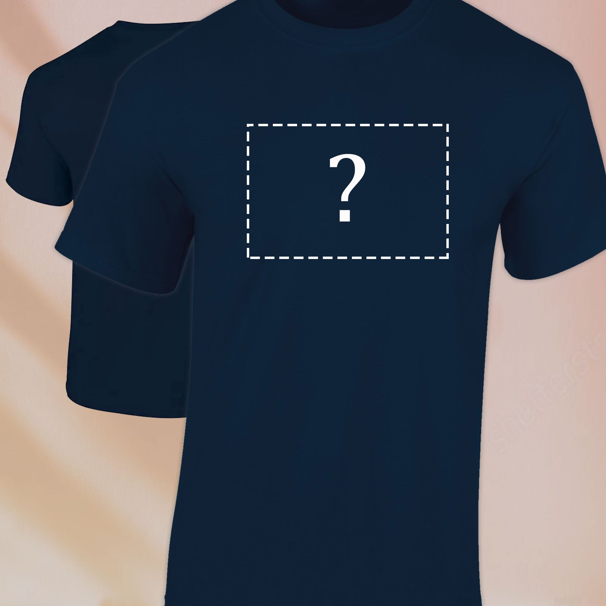 T-shirt coton 160g bleu à personnaliser avec un texte.