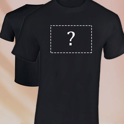 T-shirt coton 160g noir à personnaliser avec un texte.