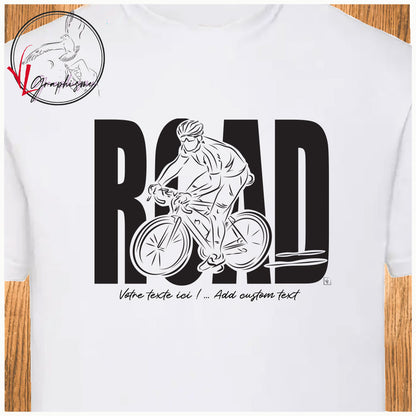 Vélo course road shirt blanc à personnaliser virginielinard.com ©