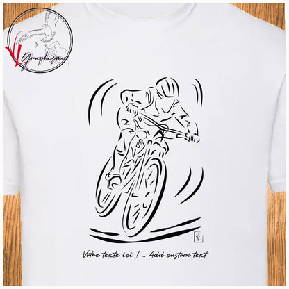 Vélo VTT Cross course shirt blanc à personnaliser virginielinard.com ©
