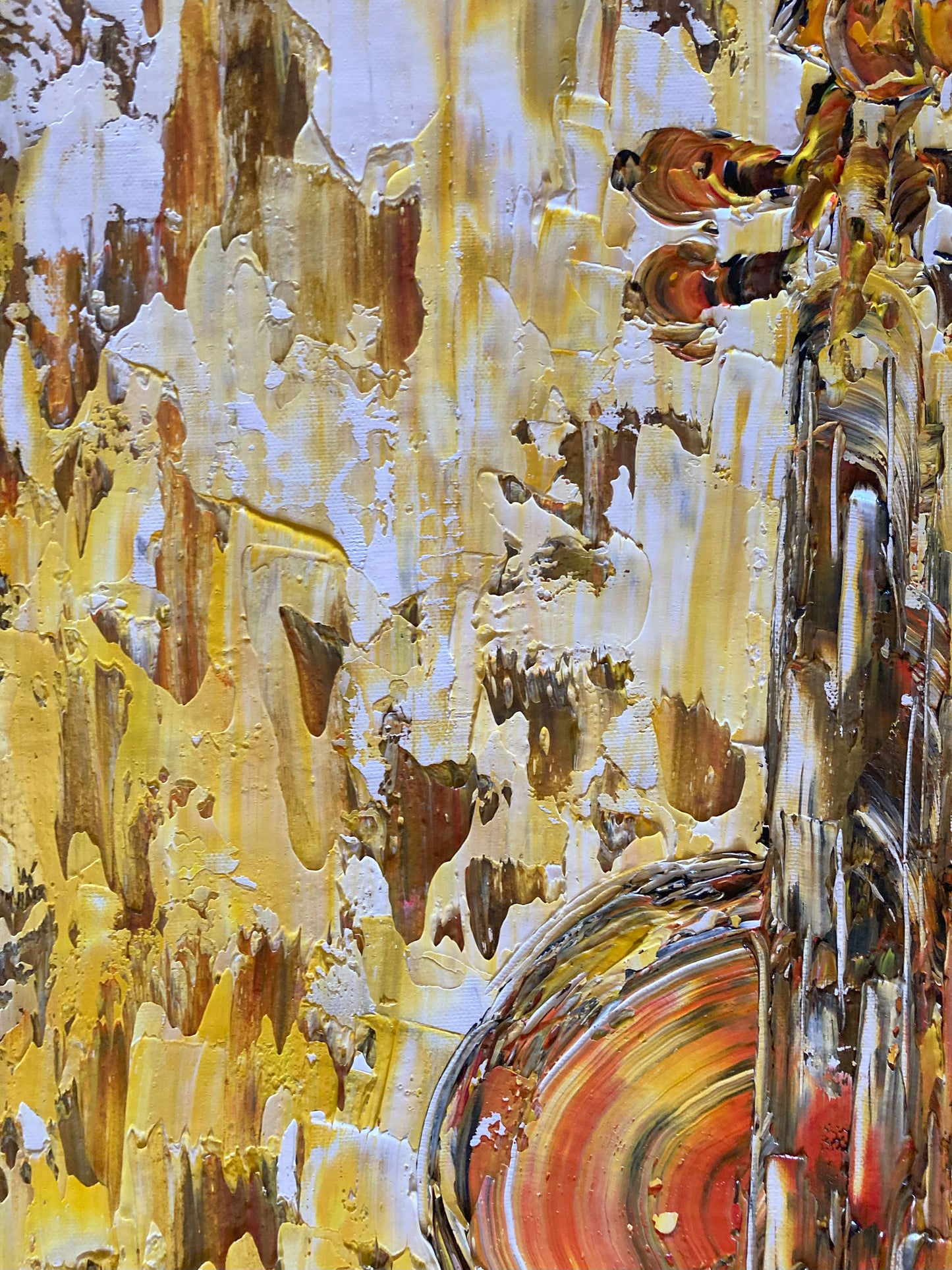 Tableau instrument musique violon , peinture sur toile 40x80cm. Création Virginie Linard ©.