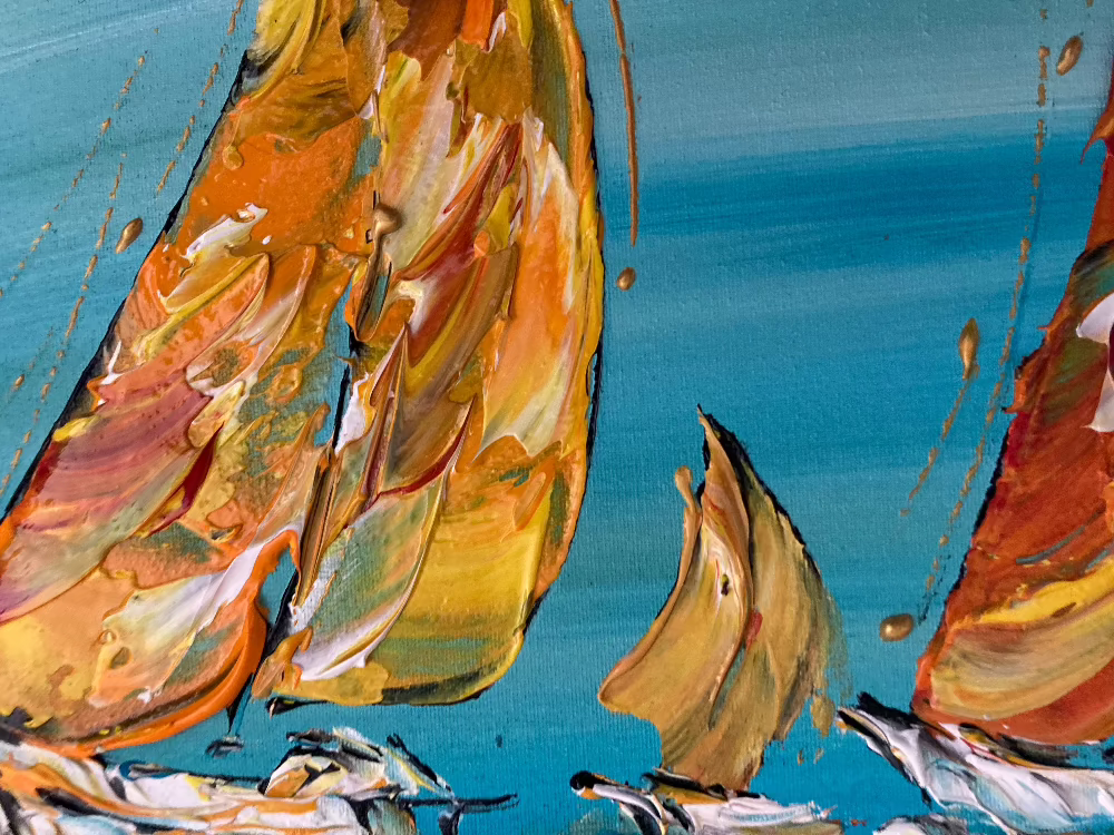 voilier_bateau_mer_océan_peinture_tableau_toile_detail1_virginie_linard_© détail1