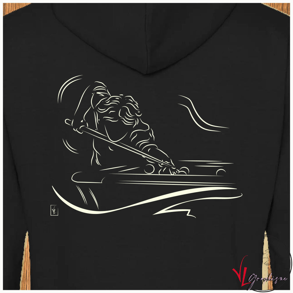 Billard Sport Sweat-shirt personnalisé Création VLGraphisme Virginie Linard ©