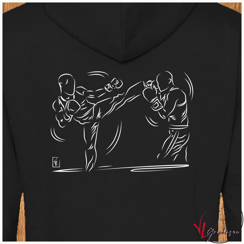 Boxe Kick-boxing Sport Boxe Sweat-shirt personnalisé Création VLGraphisme Virginie Linard ©