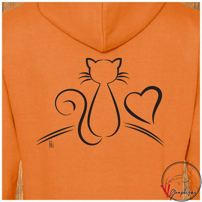 Sweat-Shirt Chat & Coeur