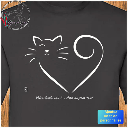 TShirt Cat Tail Heart