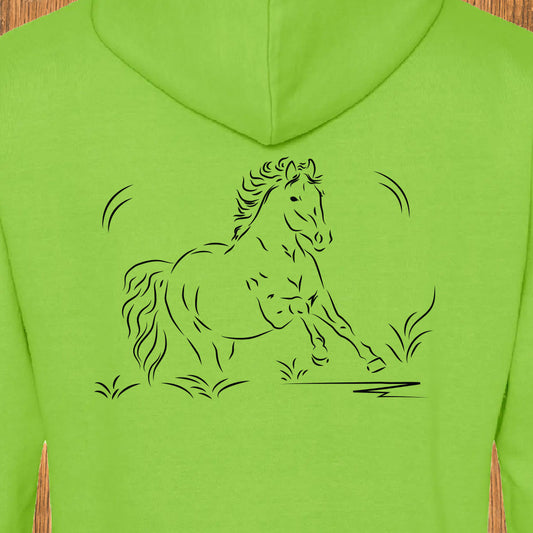 Cheval Liberté Sweat-shirt personnalisé Création VLGraphisme Virginie Linard ©