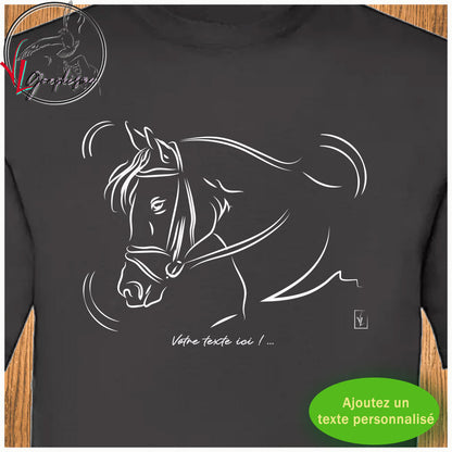 TShirt Equitation Cheval Profil