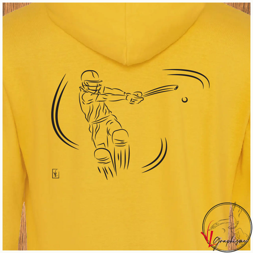 Cricket Sport Sweat-shirt personnalisé Création VLGraphisme Virginie Linard ©