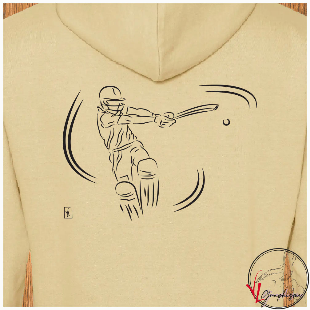 Cricket Sport Sweat-shirt personnalisé Création VLGraphisme Virginie Linard ©