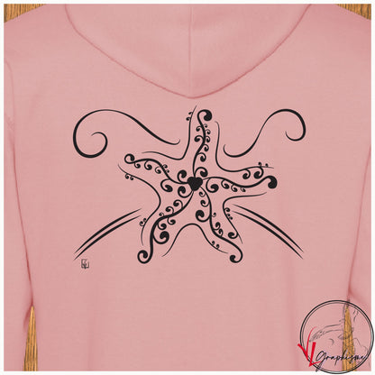 Etoile de mer Sweat-shirt rose personnalisé Création VLGraphisme Virginie Linard ©