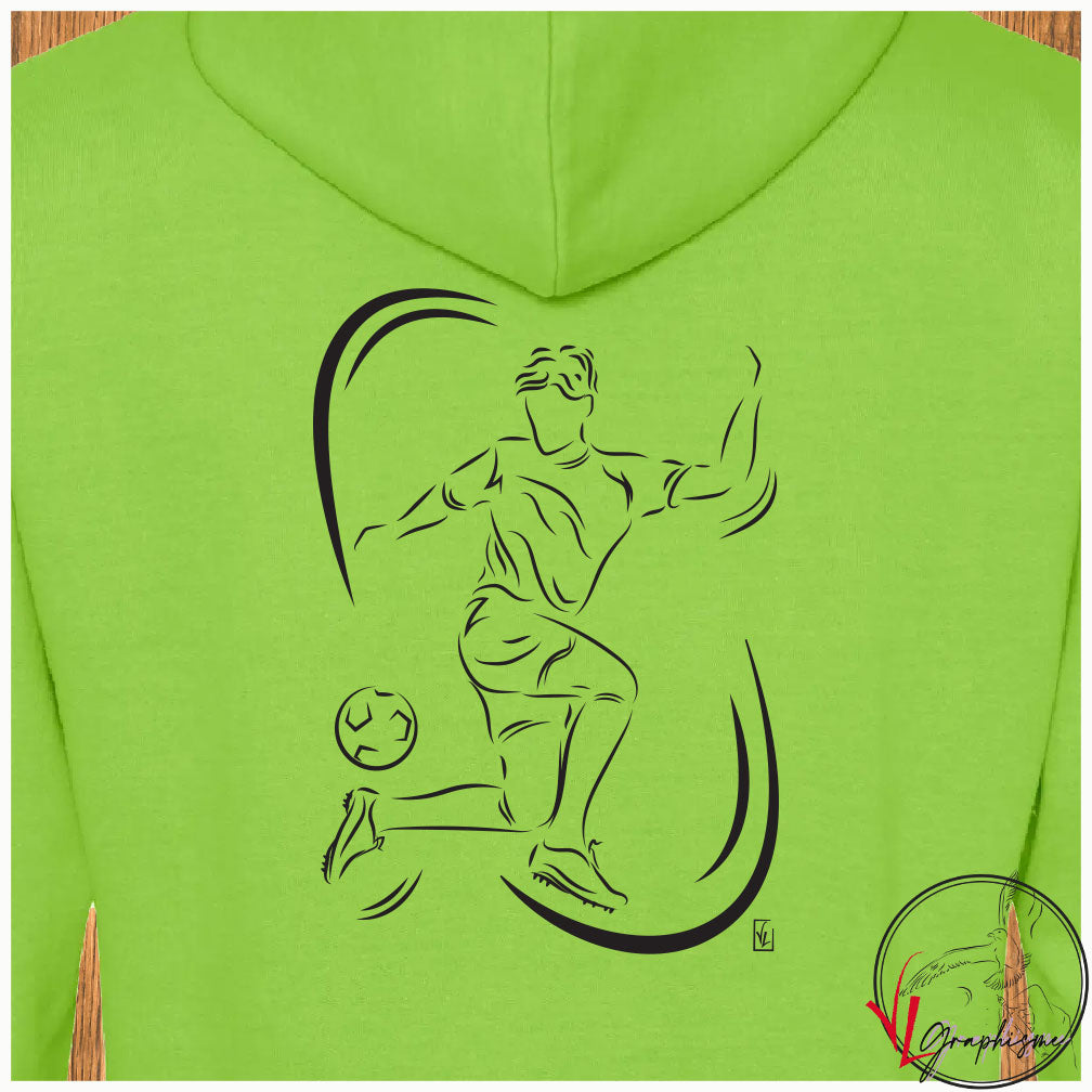 Footballeur Foot Sport Sweat-shirt personnalisé Création VLGraphisme Virginie Linard ©