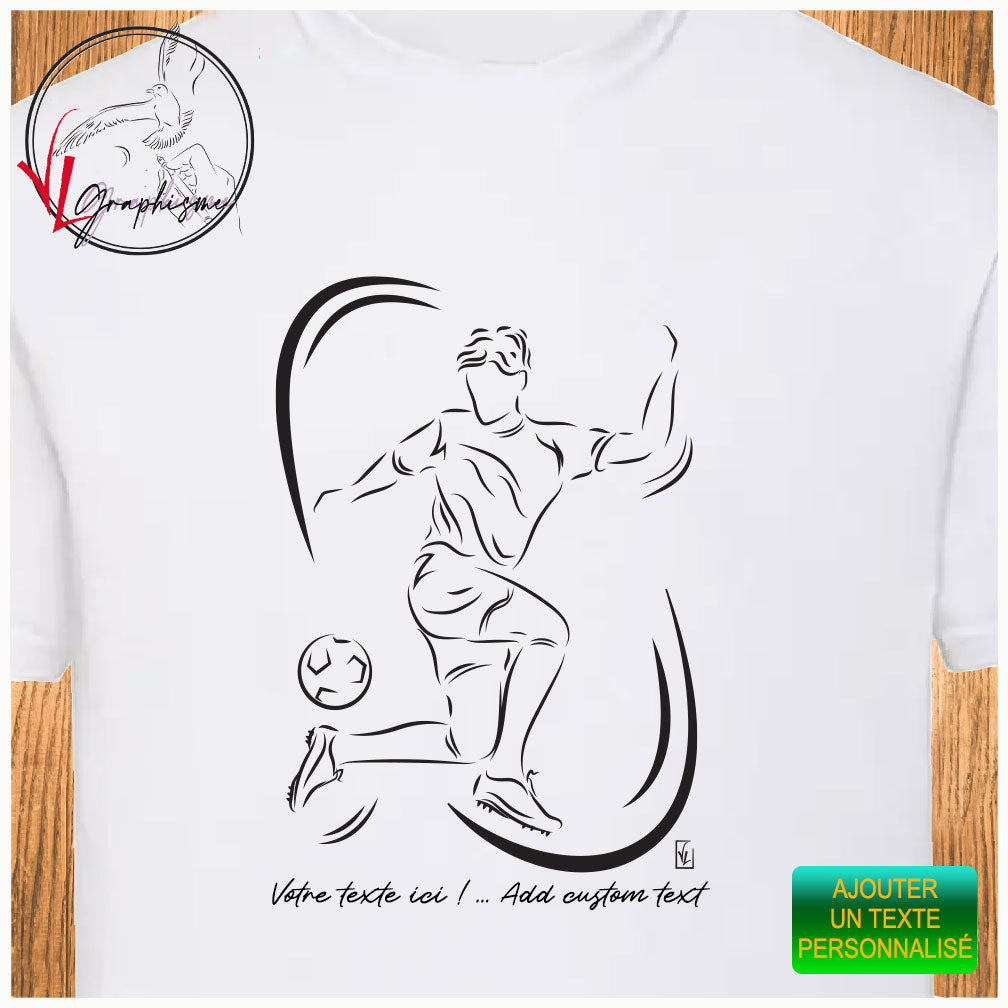 TShirt Footballeur Pied Sport