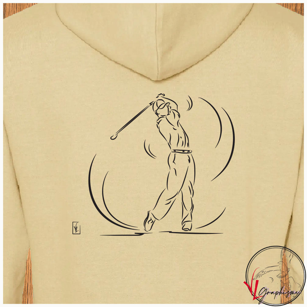 Golf Golfeur Sport Sweat-shirt personnalisé Création VLGraphisme Virginie Linard ©