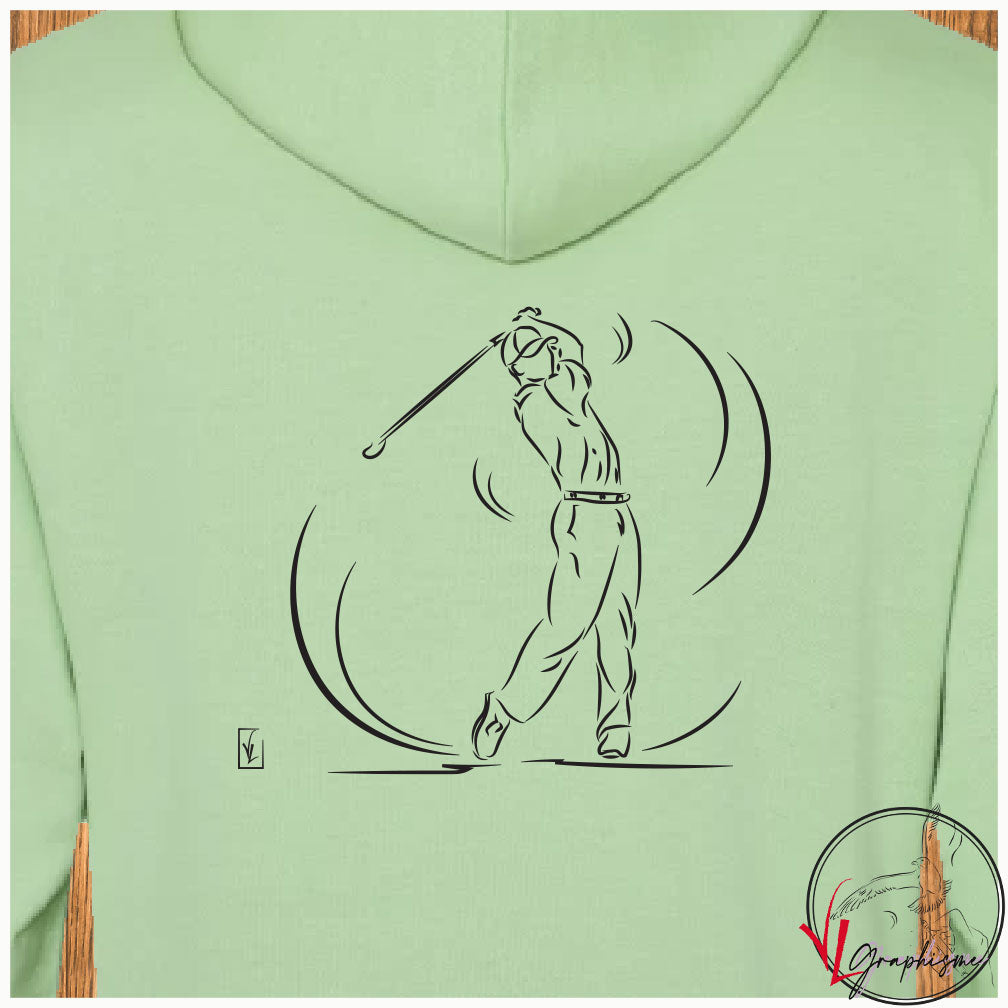 Golf Golfeur Sport Sweat-shirt personnalisé Création VLGraphisme Virginie Linard ©