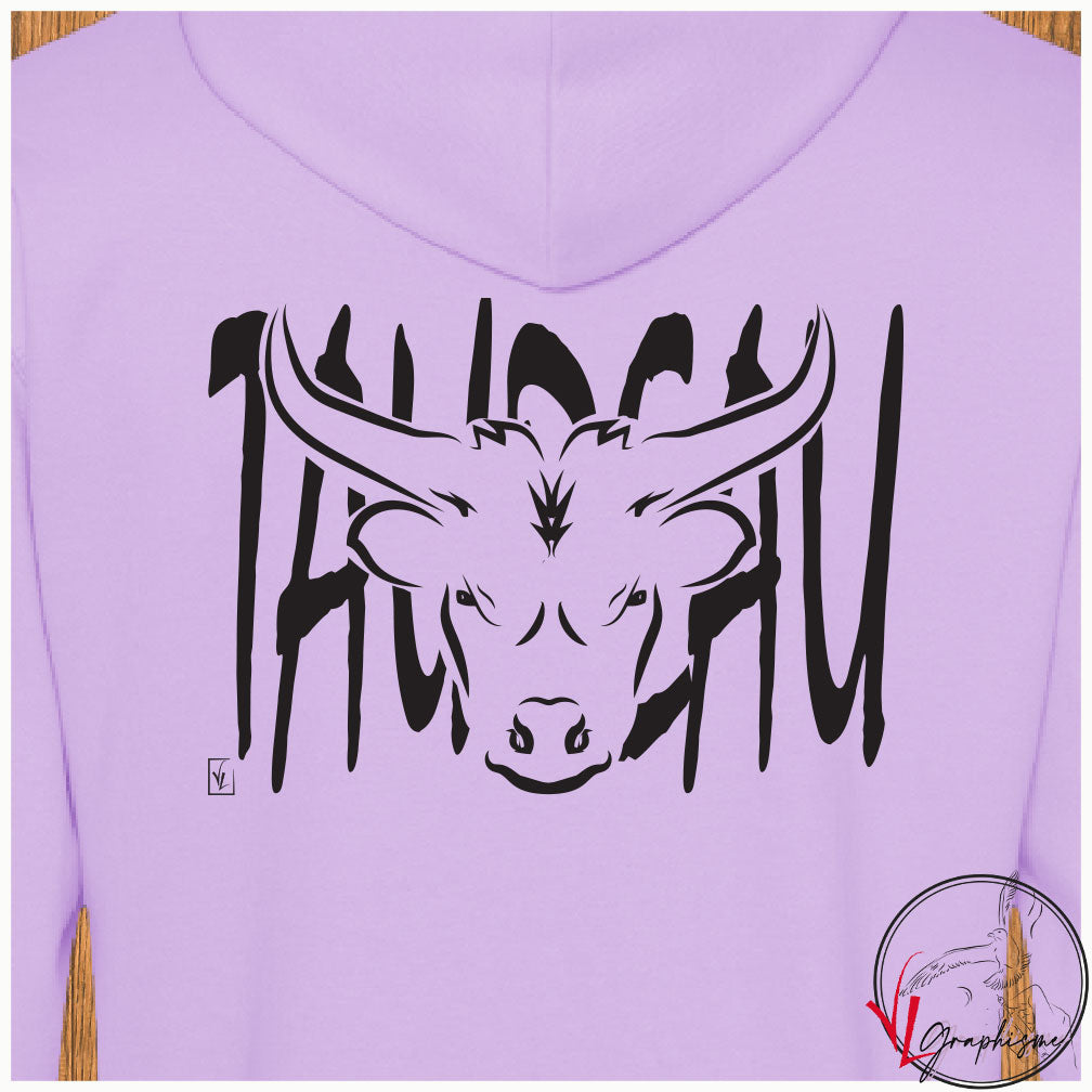 Taureau Dessin Sweat-shirt personnalisé Création VLGraphisme Virginie Linard ©