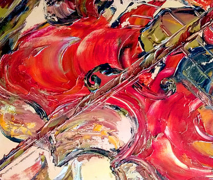 Violon - Peinture sur toile 55x46cm