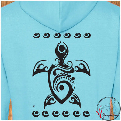 Tortue Mer Océan tatou Sweat-shirt bleu personnalisé - Création VLGraphisme Virginie Linard ©