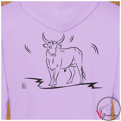 Taureau Vachette Camargue Sweat-shirt personnalisé Création VLGraphisme Virginie Linard ©
